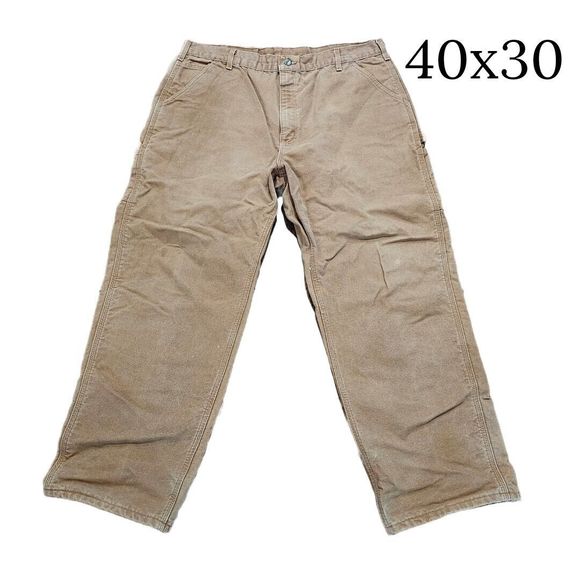 Carhartt Other - Carhartt Jeans B11 BROWN 40x 30 Workwear Khaki Pants Brown Duck Mens